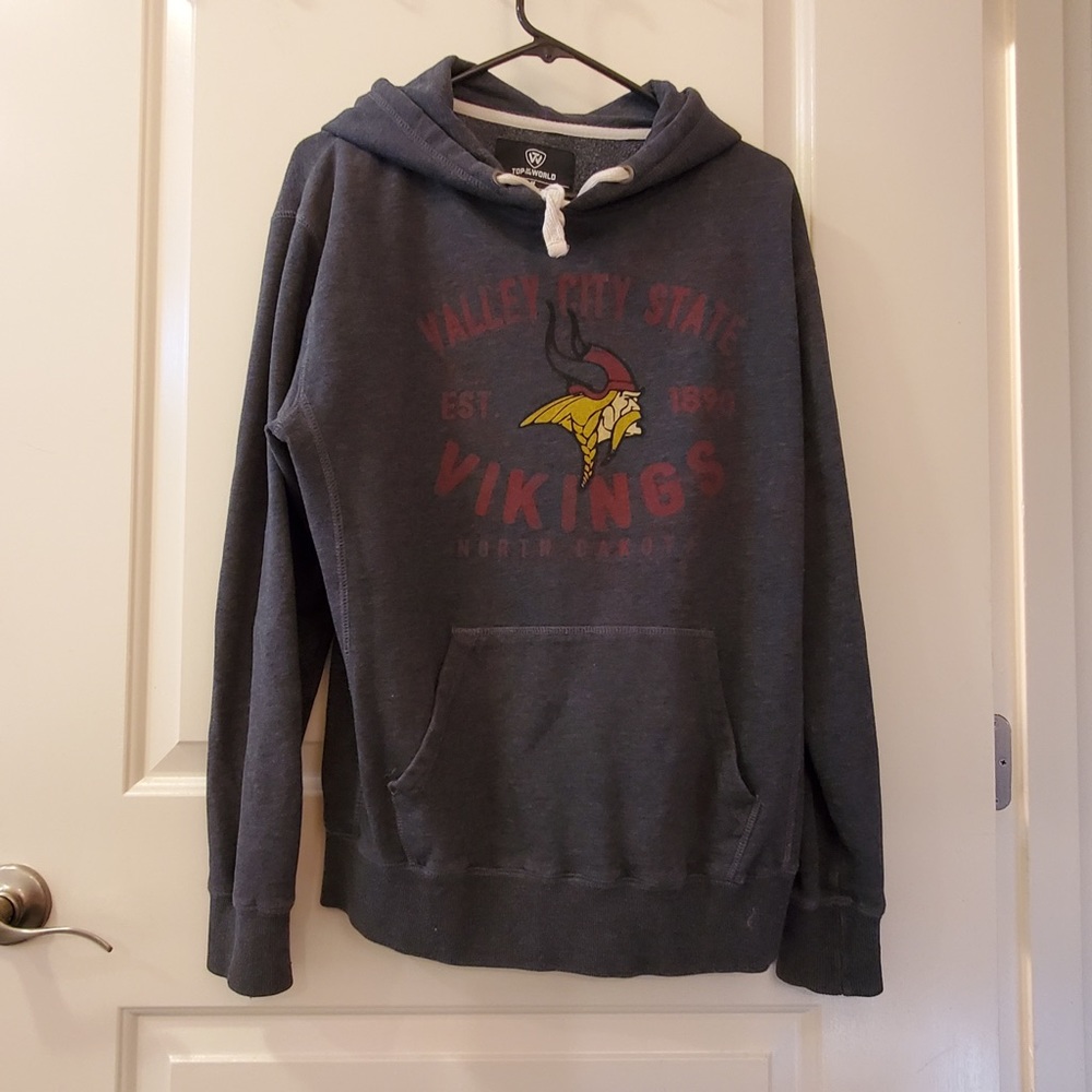 TOP OF THE WORLD North Dakota Valley City State University Vikings Hoodie